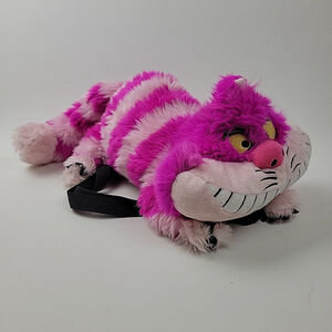 VTG Disney Cheshire Cat Plush Backpack‎ Alice In Wonderland Purse 21”